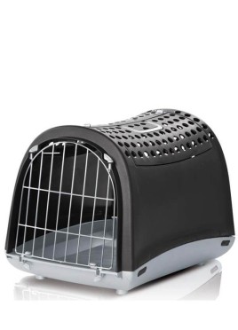 IMAC Linus Cabrio Carrier For Dog and Cat Anthracite - (LxWxH - 19.5x12.5x13.5 inch)